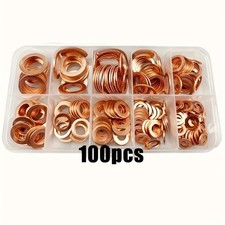 Copper Washer Assortment Kit - Multiple Sizes for Automotive & Mechanical Sealin