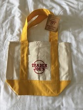 Trader Joes Mini Tote Bag Yellow Limited Edition