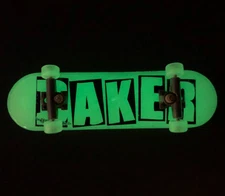 Vintage Rare TECH DECK 'BAKER' Glow in the Dark Fingerboard, Skateboard 96mm **