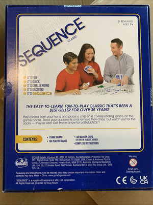 Goliath Sequence Board Game & Bonus Sequence Stacks Card Game New