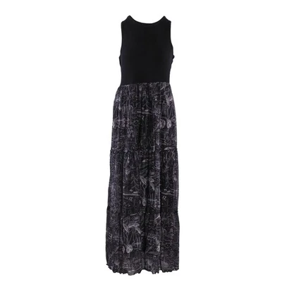 Desigual Damen Kleid Schwarz Ärmellos Lang Maxikleid Gr. L 22SWVKAE - Bild 1 von 4
