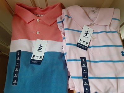 IZOD Advantage Performance Men's (LOT of 2)  Polo Shirts Size XL  NEW WITH TAGS