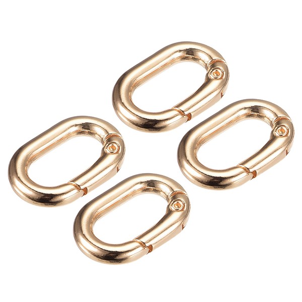 "Feder Ovaler Ring,4Stk 0,83\" Trigger Feder SchlüSselanhäNger Schnalle,Gold Tone"-image