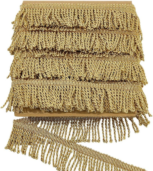 12 Yards Bullion Fransenborte, 5.5Cm Breit Fransen Quaste Trim Polyester Dekorat-image