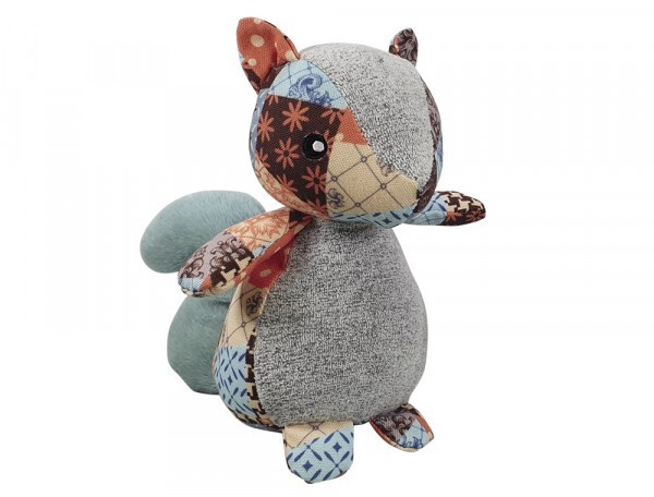 Hunde PlüSch EichhöRnchen Patchwork Spielzeug Ca 20Cm Stofftier Hund Kuscheltier-image