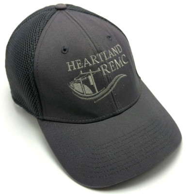 HEARTLAND REMC hat flexfit fitted gray cap - size S/M