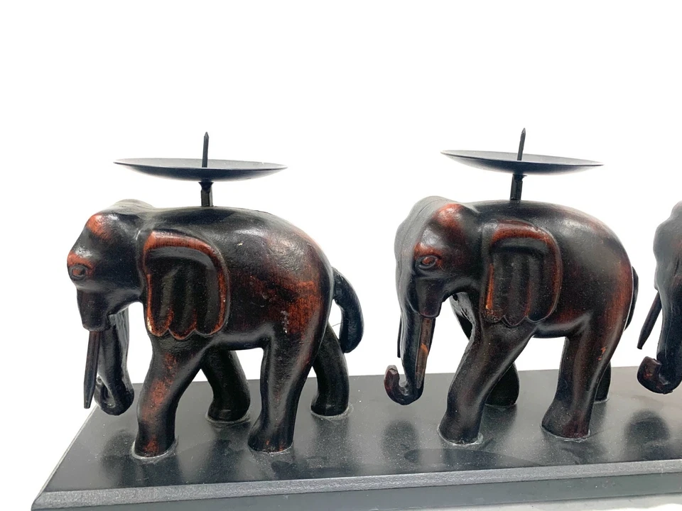 Door Candles Elephants Wooden - Image 2 of 2