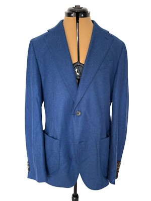 Windsor Men's Giro J52 Unlined Blue Cashmere Blazer Jacket, Blue, US 44 (EUR 54)