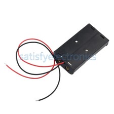 10PCS Plastic Battery Storage Case Box Holder For2 X AA 2xAA 3V with wire leads