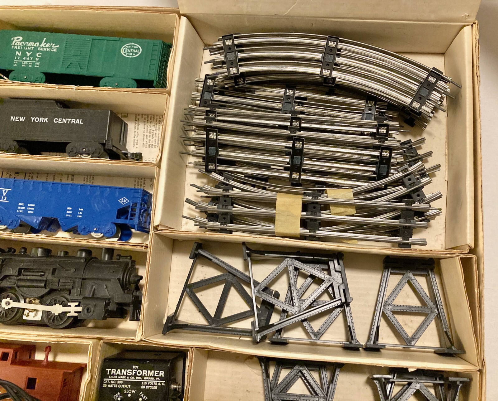 Marx Penneys Electric Train Set with Trestle 027 Gauge eBay