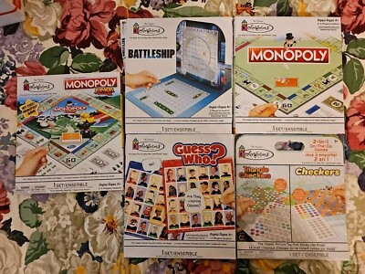 Colorforms Travel Board Game Lot Of 5 Monopoly Battleshipt Checkers ...