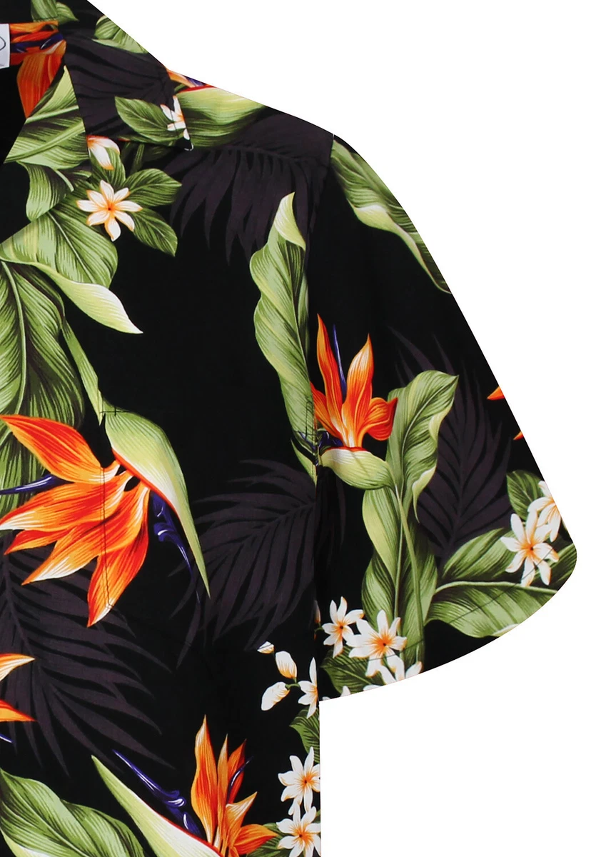 PLA Original Camisa Hawaiano Strelitzie Negro