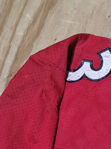 VTG Champion BLANK Football Jersey Men L Red Made in USA @j8 - Picture 5 of 9