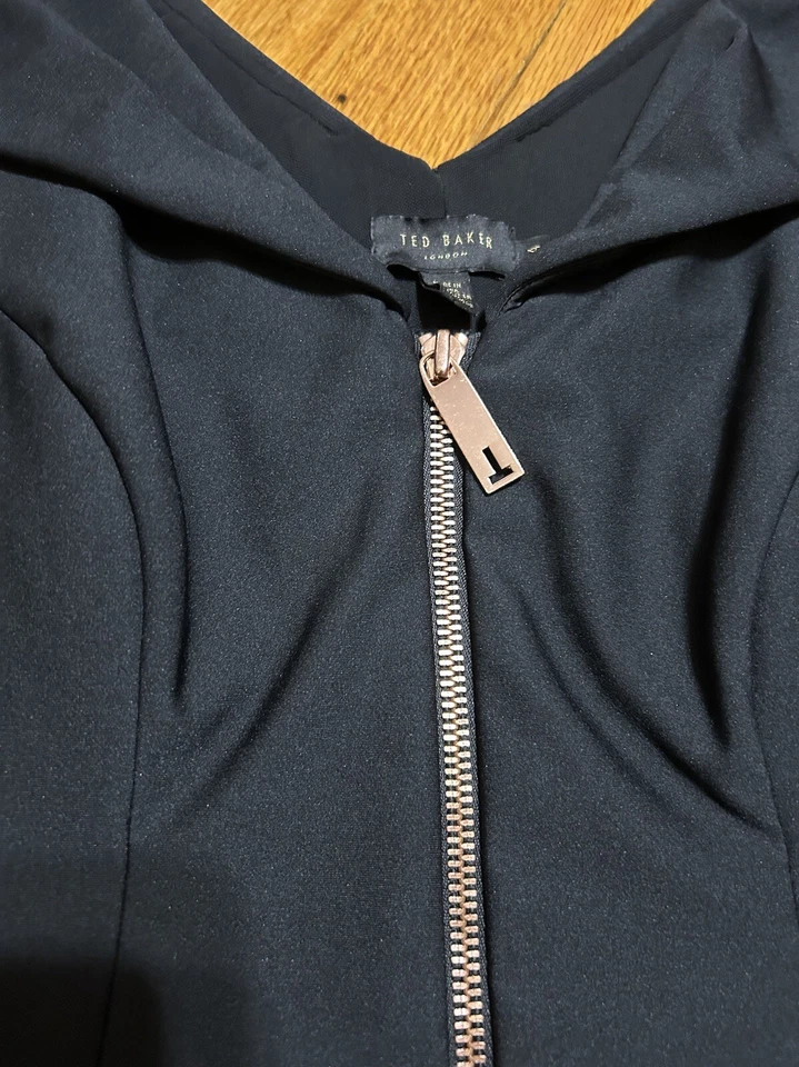 Vestido Ted Baker Ravana Cremallera Frontal en Negro - Talla US 4 Foto 4 de 4