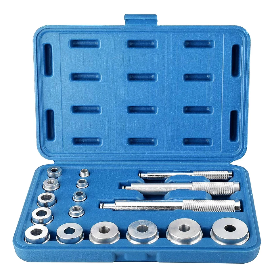 17 PIECE UNIVERSAL ALUMINIUM WHEEL BUSH BEARING RACE & SEAL DRIVER SET TOOL KIT - Image 2 of 4