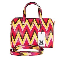 M Missoni Duffle Bag Handbag Zigzag Pattern Leatherette