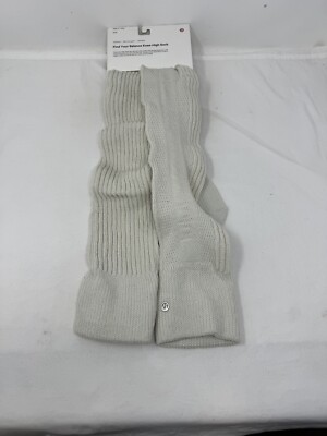 New Lululemon Find Your Balance Knee High Socks - WHTOP/PWBE - $58 MSRP- S/M