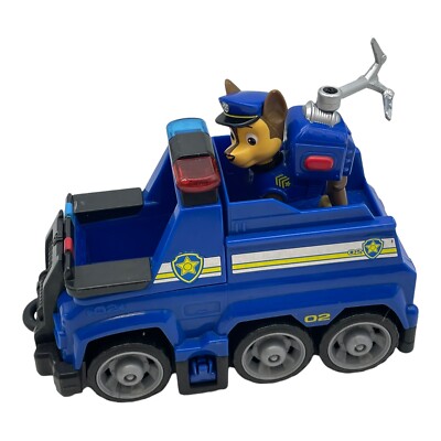 Spin Master Paw Patrol Chase Dog Figure Blue Vehicle Lot 