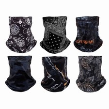 6PCS UV Protection Cooling Neck Gaiter Face Cover Bandana Mask Scarf Breathable