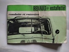 LIVRET"  ESTAFETTE RENAULT ", CONDUITE ET ENTRETIEN, 144, JUILLET 1968