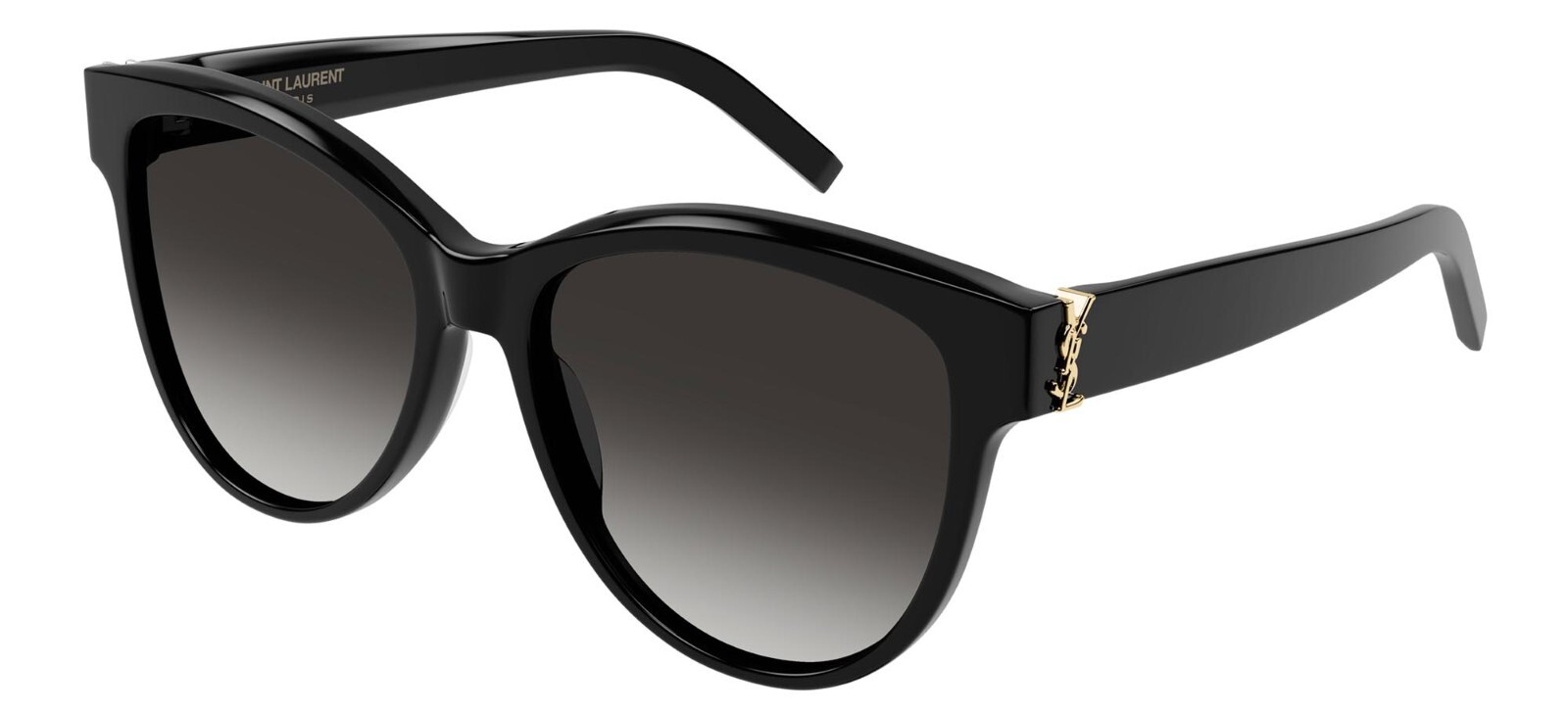 Saint Laurent SL M107 Occhiali da sole neri grigi ombreggiati (002)