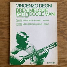 Vicenzo Degni Short Melodies for Small Hands guitar sheet music Ricordi