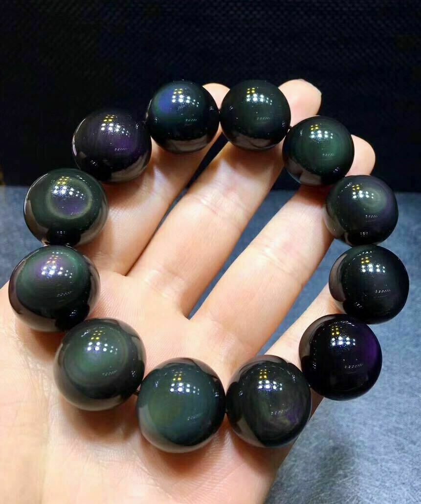 Rainbow Obsidian Stretchy Bracelets Rainbow Obsidian Stretchy Bracelets
