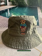 Polo Ralph Lauren Men's Polo Bear Twill Bucket Hat Embroidered Logo Green
