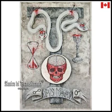 art painting contemporary modern men portrait skull brain snake gothic esoteric