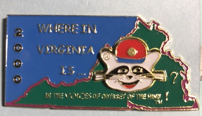 Virginia-Y2K Odyssey of the Mind  2piece Pin - 2000 issue w/ Omer