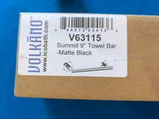 ICO Bath Volkano V63115 Summit 9" Towel Bar In Matte Black
