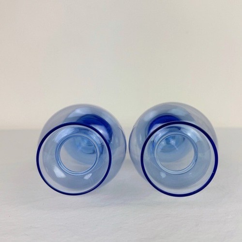 Cobalt Blue Vintage Hand- Blown Pedestal Vases - Picture 5 of 8