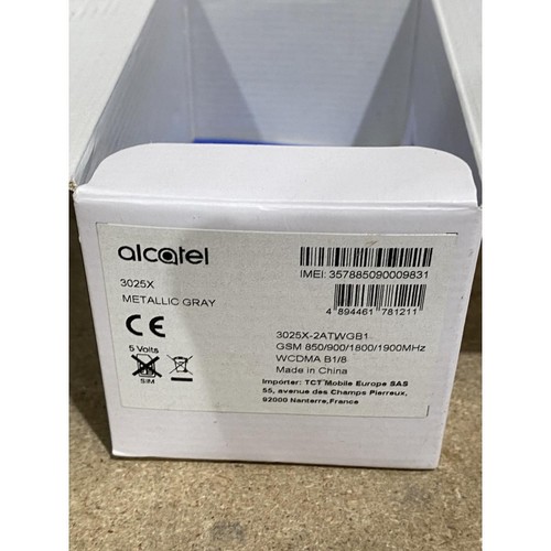 Alcatel 3025X Flip Mobile Phone Metallic Grey 2.8" Display 2.0MP (128MB+256MB) - Picture 3 of 16