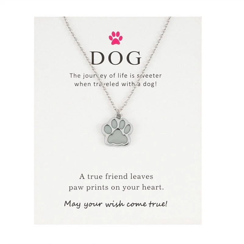 Paw necklace sale with photo inside