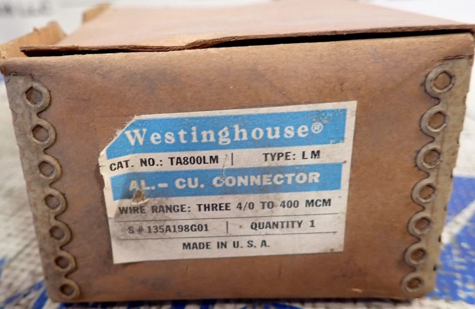 1 NUEVO Westinghouse AL.- CU. Conector TA800LM Rango de cables: 3 4/0 a 400 MCM Foto 2 de 4