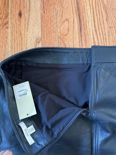 Sejour Leather Mini Skirt 14W - Picture 10 of 13