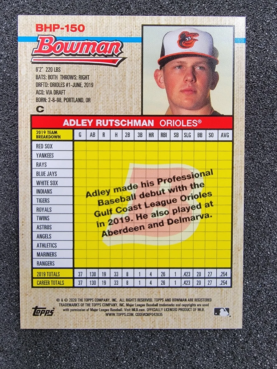2020 Bowman Heritage Adley Rutschman Image Photo Variation SP Orioles #BHP-150