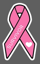 Breast Cancer Survivor Ribbon Vinyl Decal Sticker Car Truck Laptop
