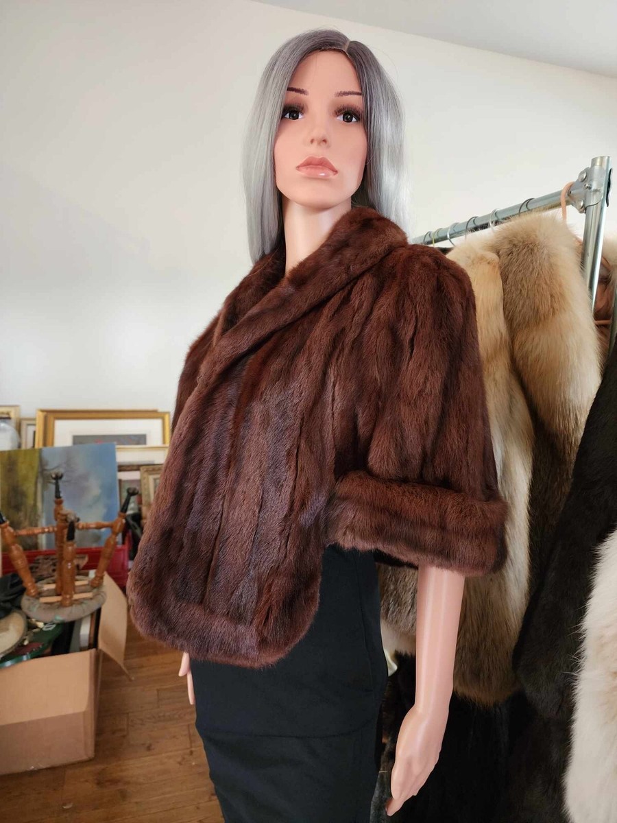 Kessler Fur Coat/ Shawl: Shoulder 18 1/2in, Length 22in