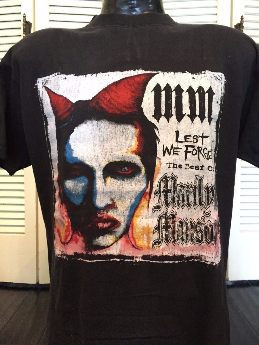 00’s anvil Marilyn Manson Tシャツ トラヴィス着 L Vintage 2004 Marilyn Manson Lest We Forget Tour Shirt Size Large