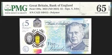 Great Britain, Bank of England P398a PMG Graded 65 Gem Uncirculated, Banknote.