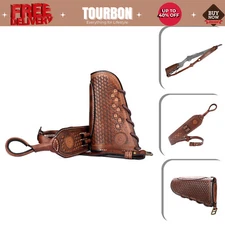 Tourbon Retro Leather No Drill Gun Slings Strap+Rifle Buttstock Cover Recoil Pad