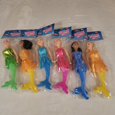 Vintage Mermaid Sirene Doll 11'' Lot Of 6 Greenbrier International Ages 3+