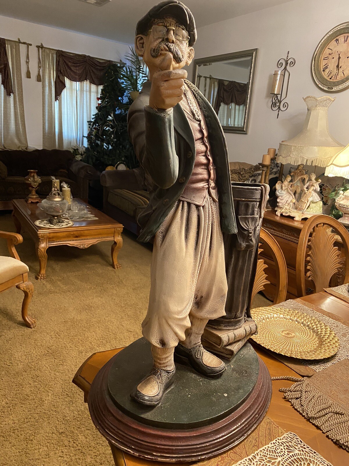 Rainy Day Golfer Statue By Peter Mook Rare Collectible Figure Resin eBay