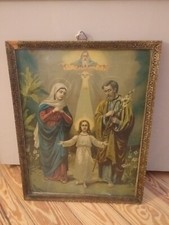 QUADRO STAMPA ARTE SACRA GESU' GIUSEPPE DIO SACRA FAMIGLIA   CHIESA FINE 800