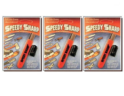 3-PACK x ''The Original'' Speedy Sharp Carbide Sharpener, Knife Sharpener,  Orange
