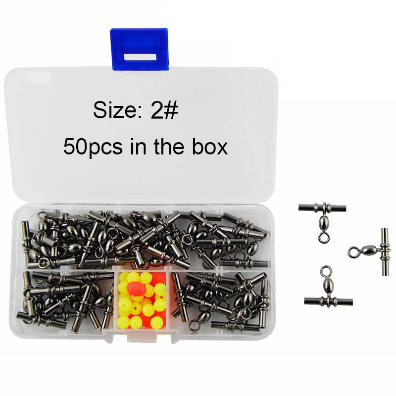 2050pcs Fishing Crimp Swivel Crossline Crane Swivel Tackle Connector 32/0 eBay