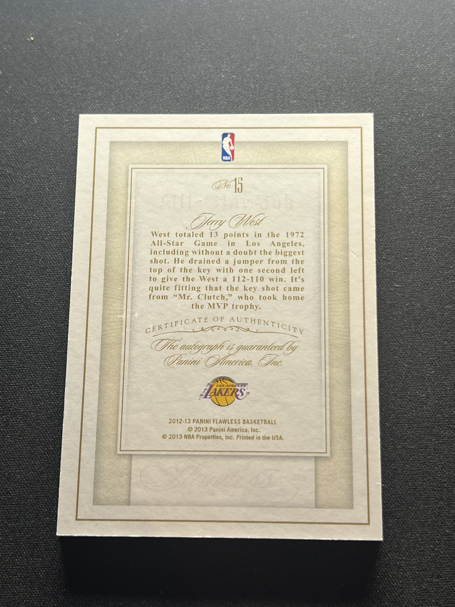 2012-13 Panini Flawless Jerry West All-Star Ink Auto Autograph #1
