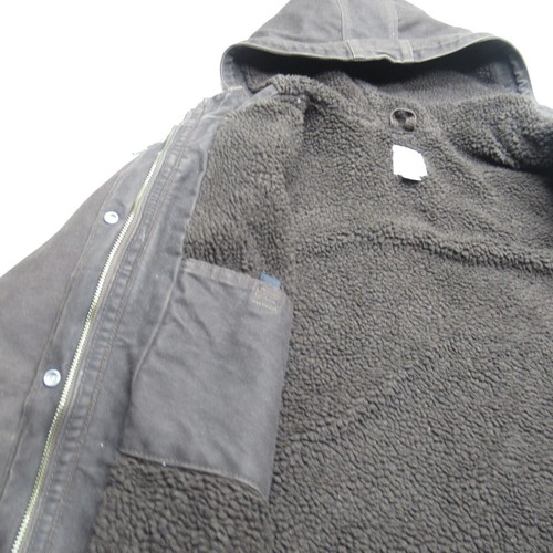 Carhartt Jacket Youth Large Brown Duck Sandstone Berkley Sherpa Lined Hooded - Picture 17 of 22
