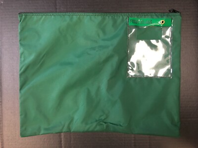 First Class Round-Trip Mail / Courier Nylon Zipper Bag w/ Window (14'' × 18'') New